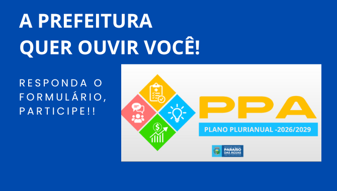 Prefeitura convida população a participar da construção do Plano Plurianual